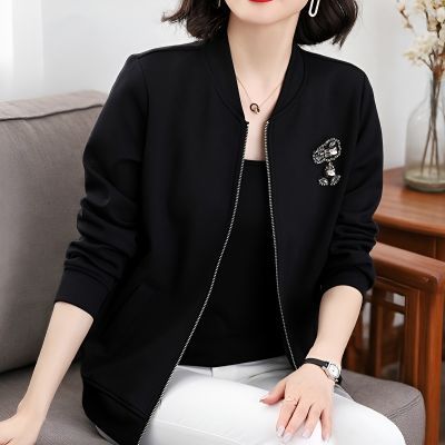 女士棒球服女外套春秋款2026新款爆款妈妈夹克高级感时尚休闲上衣