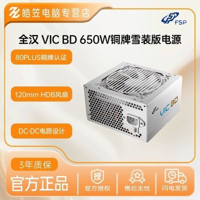 ���ڲ�����ȫ��VIC BD 650W ��ɫͭ��ֱ�� (ATX3.1/105������/ȫѹ����) 259.9Ԫ