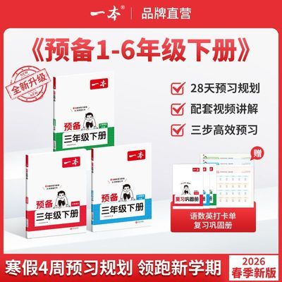 一本预备新年级一二三四五六年级下册语数英寒假预习衔接同步训练
