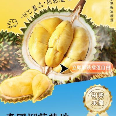 大果肉一整箱泰国树熟金枕榴莲无壳金枕榴莲肉新鲜水果香气浓郁