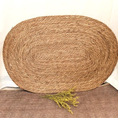 手工编织椭圆形大号蒲草垫地毯房间装饰耐磨耐抓猫睡垫猫抓板
