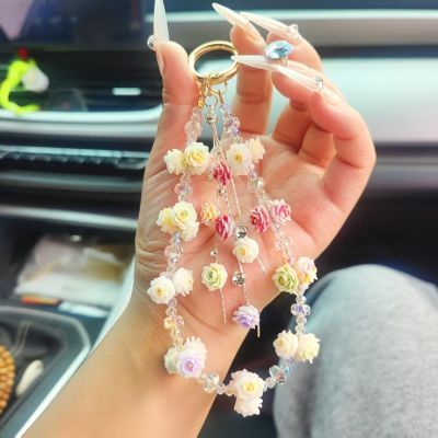 原创设计软胶夜光花朵水晶手机链时尚百搭高级包包挂件钥匙扣优惠商品图片