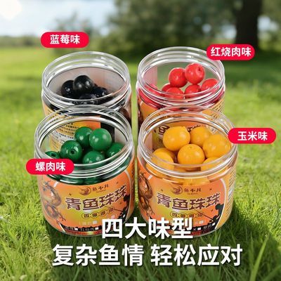青鱼珠珠软饵料钓巨物缓沉黑坑专用钓鱼浮水软珠蓝莓味螺肉玉米味