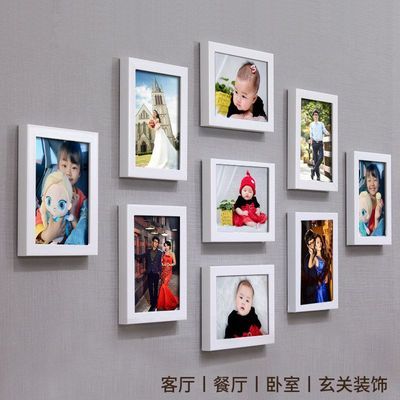 创意6寸影楼相片客厅简约装饰照片墙卧室房间挂墙相框亲子全家福