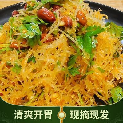 龙须菜石花菜新鲜半干凉拌菜配菜雪藕片黄瓜大蒜豆皮辣椒时令蔬菜