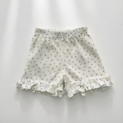 韩国婴幼童装木耳花边公主短裤女宝宝夏季甜美柔软莫代尔五分裤优惠商品图片