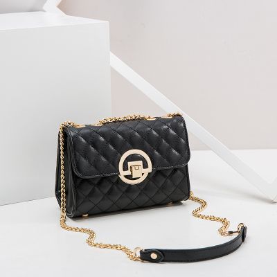 网红ins超火百搭小包包女2026新款韩版潮斜挎小包上新菱格链条包