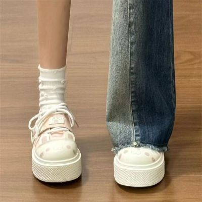 圆滚滚可爱小白鞋软妹软萌舒适波特学院风原创日常休闲运动鞋女潮