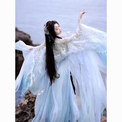 【人鱼姬汉服版】神话系列重工刺绣大袖衫汉服女套装唐制优惠商品图片