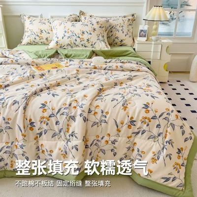 水洗空调被夏凉被夏季空调被子凉感被夏可机冰丝薄款双人夏凉被子