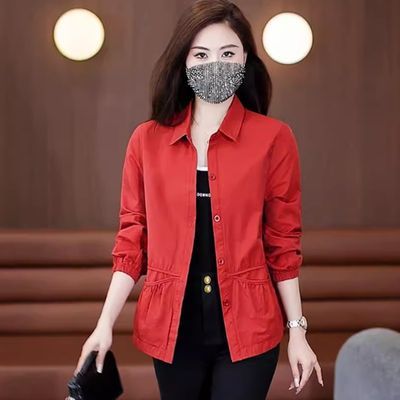 2026春装新款时尚洋气薄款外套女休闲百搭宽松减龄长袖衬衫上衣潮