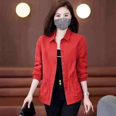 2026春装新款时尚洋气薄款外套女休闲百搭宽松减龄长袖衬衫上衣潮