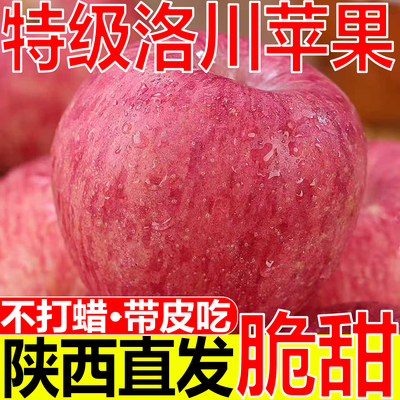 【脆甜多汁】正宗洛川苹果陕西红富士当季新鲜水果脆甜整箱包邮