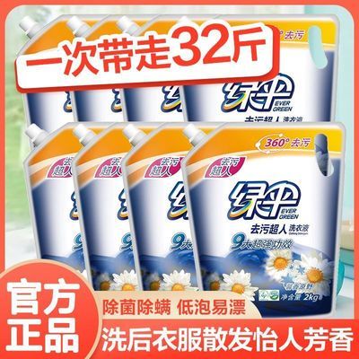 【8袋-整箱】绿伞洗衣液强效去渍除菌除螨学生家庭必备馨香原野香