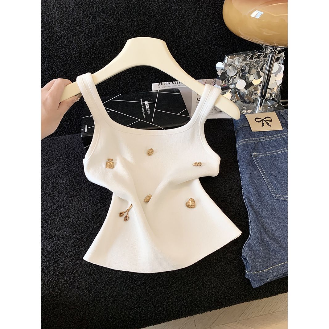Purely Desire ärmelloses Tanktop für Damen, neuer Sommerstil, geeignet als Unterhemd oder Oberbekleidung, kurz._voghion.com