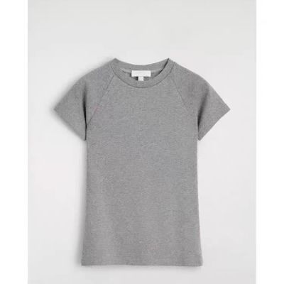 COS女装 修身版型微收腰棉质短袖T恤白色2026春季新品1326389001