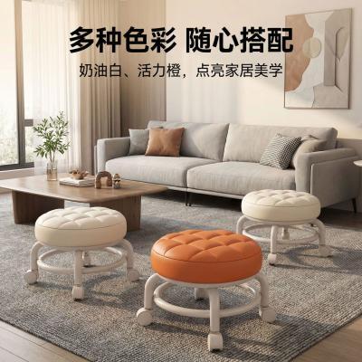 万向轮矮凳凳子带轮家用带娃圆凳美缝凳修脚儿童学步板凳滑轮静音