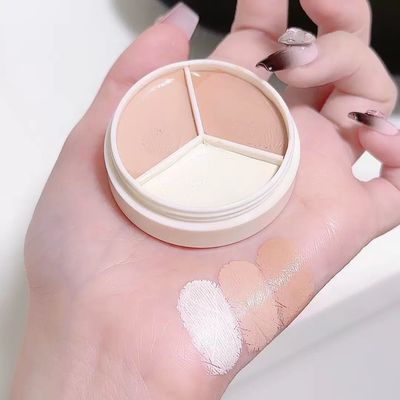 【爆款】小鱼海棠推荐三色遮瑕膏遮盖痘痘斑点控油遮黑眼圈不卡粉