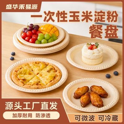 一次性盘子环保加厚耐高温食品接触餐具烧烤酒席手工绘画