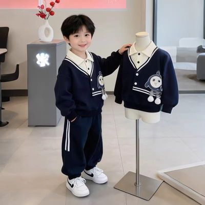 男童春秋款卫衣套装2026新款男孩韩版帅气休闲运动两件套洋气时尚优惠商品图片