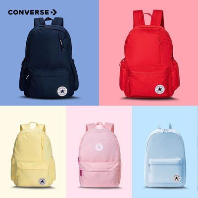 【匡威双肩包】经典简约书包女大学生包大童休闲纯色背包旅行正品