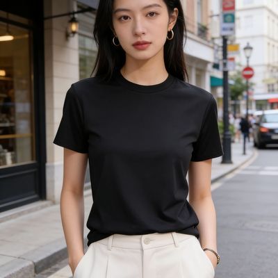 速干T夏季宽松短袖冰丝户外跑步T恤透气上衣健身运动服