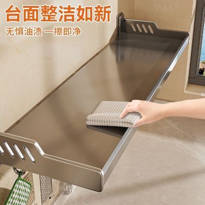 墙上货架壁挂式厨房置物架免打孔壁挂调料架多功能家用收纳架
