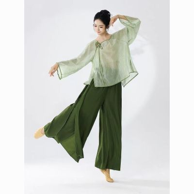夏辉同款古典舞练功服女飘逸中国风民族立春舞蹈古典舞服