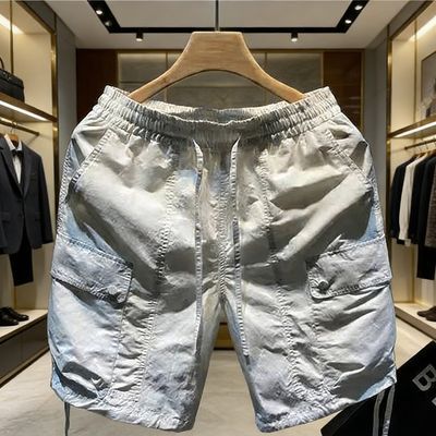 2026新品短裤男夏季薄款宽松工装五分中裤美式潮牌速干休闲沙滩裤
