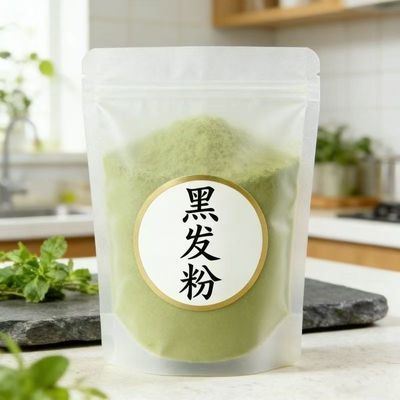 【白发自然黑】墨旱莲侧柏叶洗发粉无添加黑发养发防脱养发