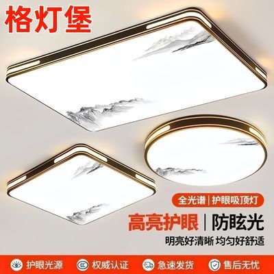 正品全光谱LED节能护眼卧室餐厅家用客厅过道厨房山水吸顶灯