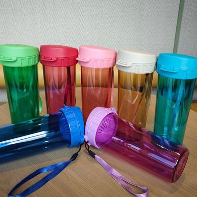 正品爆款水杯500ml茶韵随心杯男女学生户外大容量塑料杯带茶隔优惠商品图片