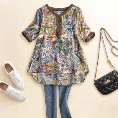 ���ڲ�����˿����2026��װ�¿�Ůװ����ײɫӡ�����ɿ���ͷ�����г������ 159Ԫ