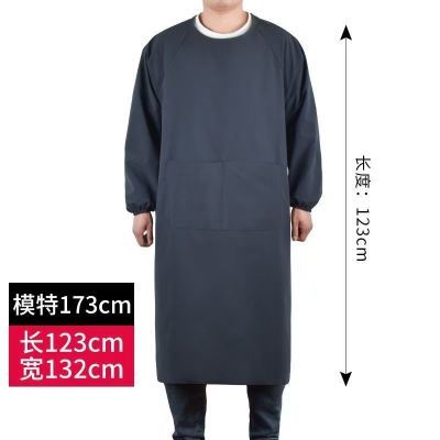 男女同款加大加肥透气复合长袖防油罩衣耐脏厨房穿衣罩衣洗碗