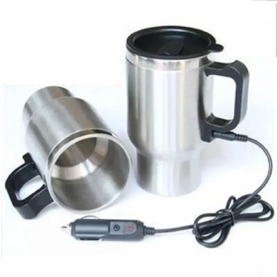 车载烧水12V双层保温不锈钢内胆车载加热杯500ml大容量汽车电热杯优惠商品图片