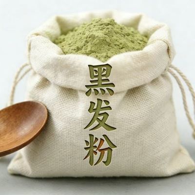 【白发自然黑】墨旱莲侧柏叶洗发粉无添加黑发养发防脱养发