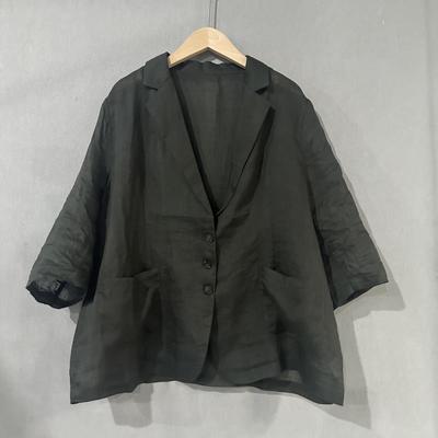405   苎麻新款7分袖西装上外套(衣长63 胸围122)【15天内发货】