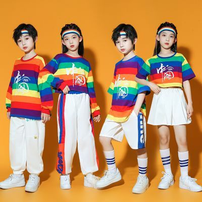 儿童啦啦队演出表演服街舞舞蹈服小学生运动会开幕式班服校服套装