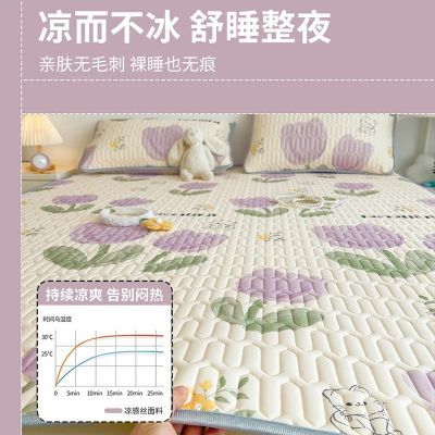 夏季新款乳胶凉席A类可机洗单凉席卡通图案颜色随机冰丝席优惠商品图片