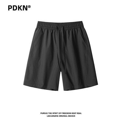 PDKN户外速干冰丝纯色运动短裤男2026夏季拼接潮流休闲薄款五分裤【7天内发货】优惠商品图片