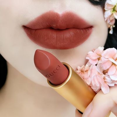 正品古驰GUCCI唇膏金管哑光绒雾208 217蜜桃礼盒送女友505 308