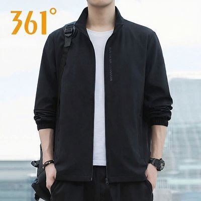 【361°】运动外套男2026春季新款针织立领开衫夹克上衣休闲防风卫衣