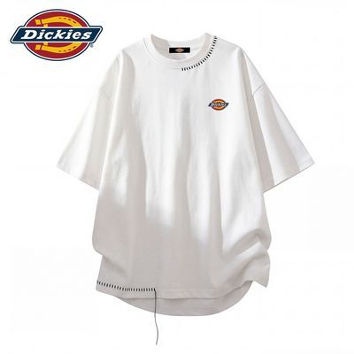 Dickies潮牌明线设计感圆领短袖T恤男女款夏季轻薄透气情侣上衣