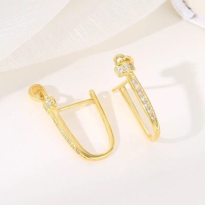 平安扣专用夹扣 18K 镀金翡翠玉石吊坠扣百搭配件