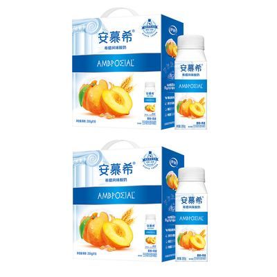1月产伊利安慕希黄桃燕麦酸奶200g*10瓶*1箱/2箱