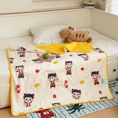 哪吒卡通亲肤柔软小被子宝宝儿童夏涼被幼儿园夏被午休午睡空调被