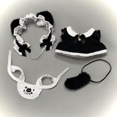 猫咪小女仆10cm20cm娃衣棉花娃娃可爱公主裙替换装自嘲熊正常体