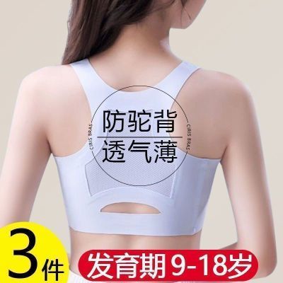 3件少女内衣初高中学生9-18岁一阶段发育期女孩背心女童儿童文胸优惠商品图片