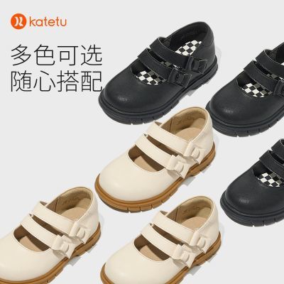 【卡特兔】儿童小皮鞋春季新款皮鞋女童黑色软底防滑鞋子公主鞋