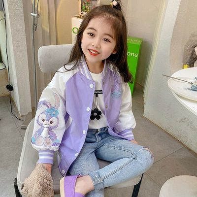 女童外套2026新款儿童春装网红炸街卡通棒球服小女孩夹克长袖上衣优惠商品图片